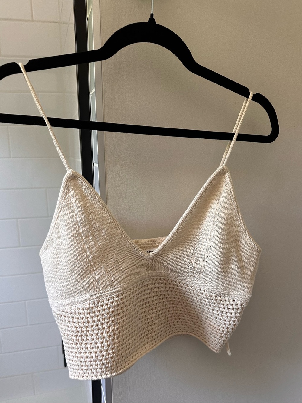 Reformation Crochet Knit Cropped Tank